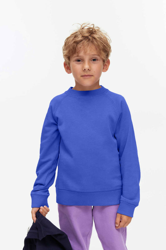 Sportex Kid's Solid Design Raglan Sleeve Fleece Sweat Shirt Kid's Sweat Shirt Minhas Garments 