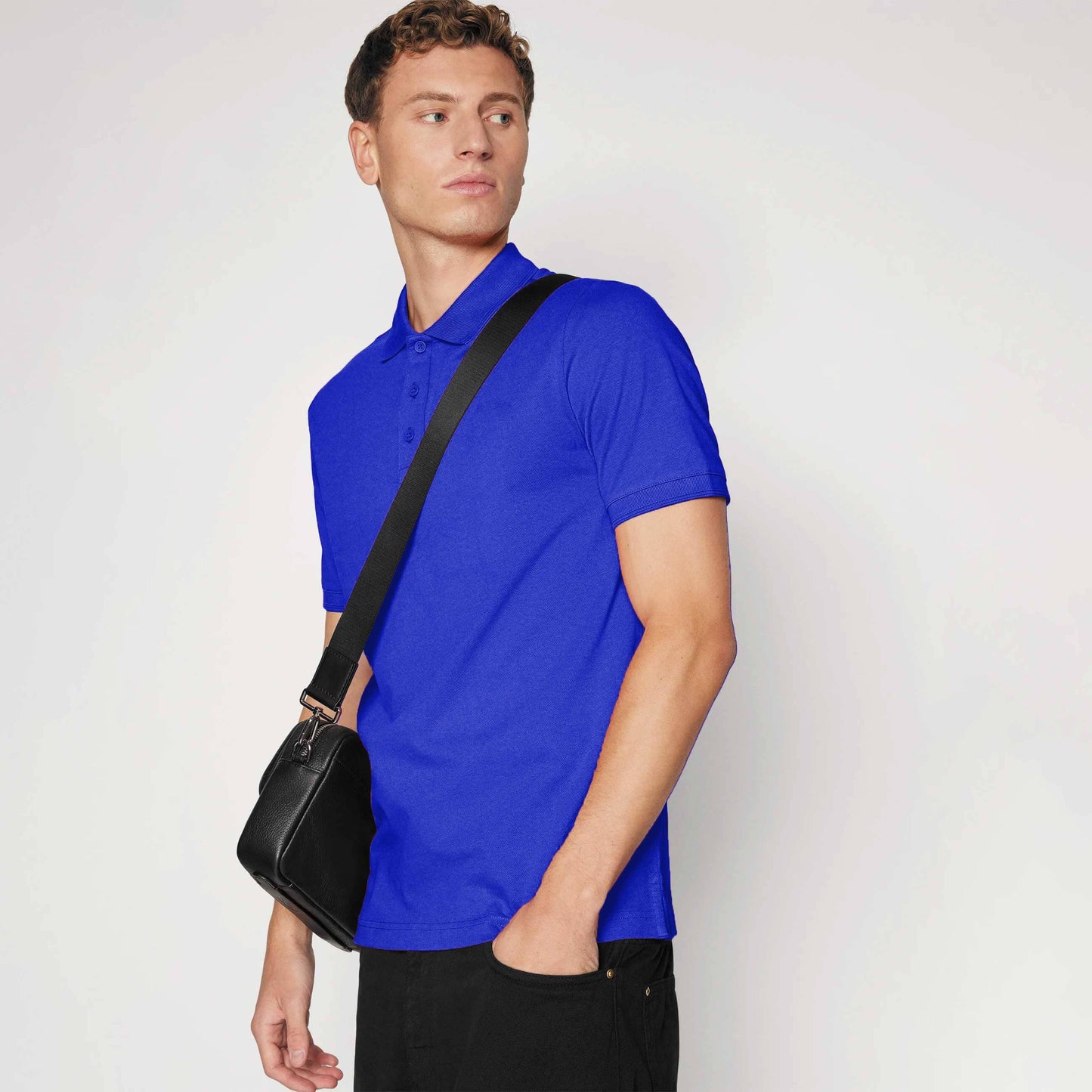 Platic Men's Short Sleeve with Minor Fault Polo Shirt Minor Fault Image Royal XS 