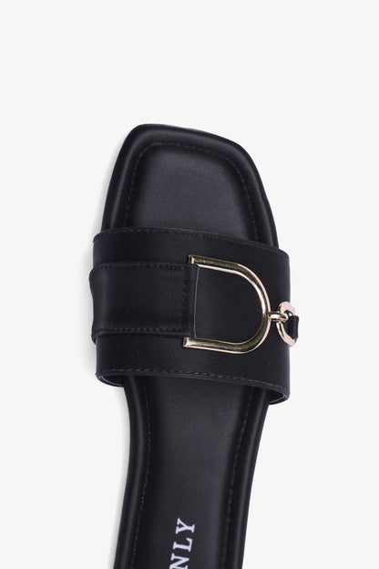Stinly Women’s Golden Buckle Flat Chappal