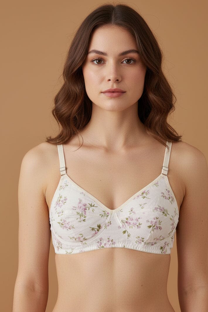 Women's Floral Printed Cotton Bra