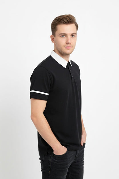 Men's Striped Sleeve Polo Shirt