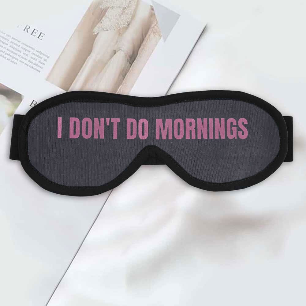Polo Republica 'Sustainable Comfort' Eye Mask for Sleeping Eyewear Polo Republica Graphite I Don't Do Mornings 