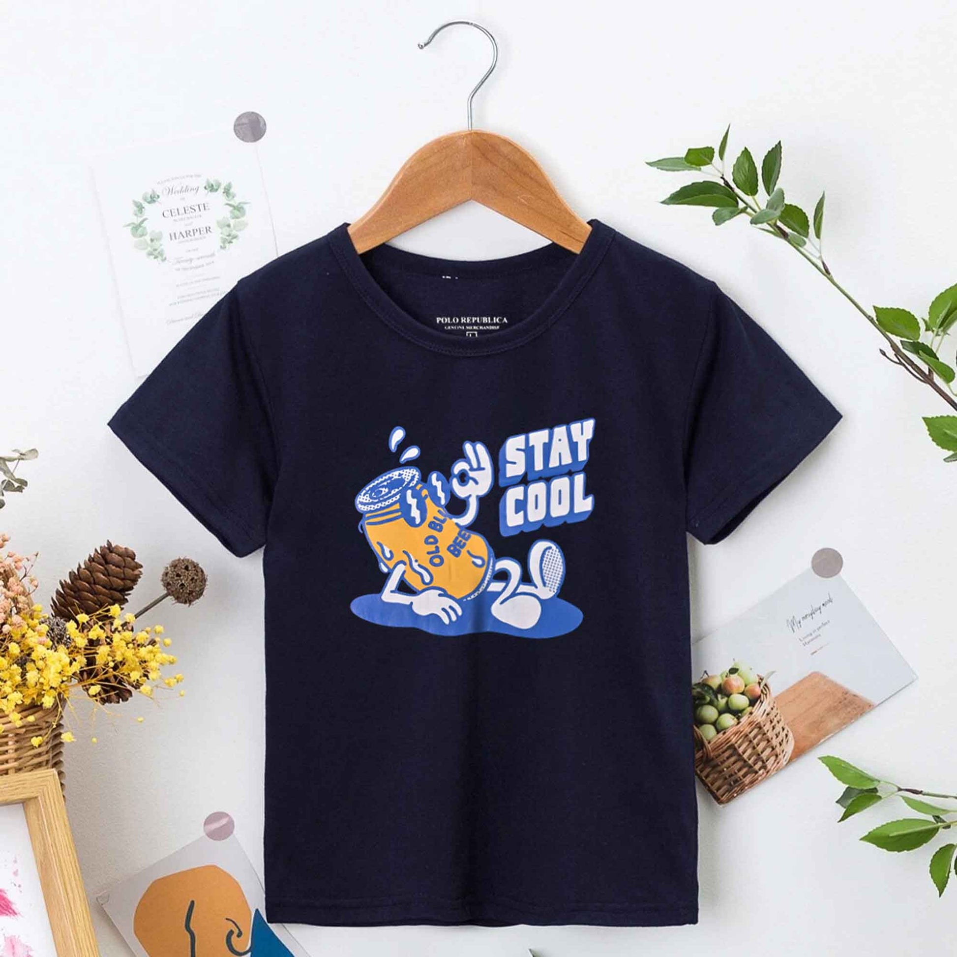 Polo Republica Boy's Stay Cool Printed Tee Shirt Boy's Tee Shirt Polo Republica Navy 1-2 Years 