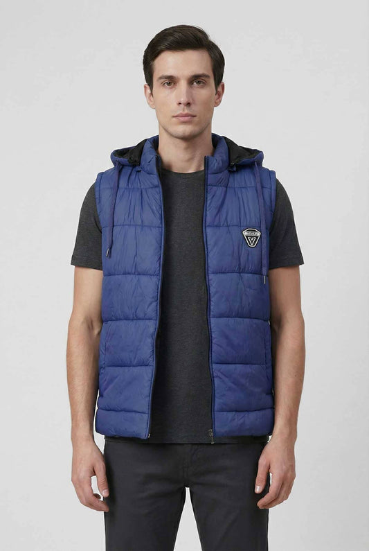 Men's Fashion Detachable Hood Puffer Gilet