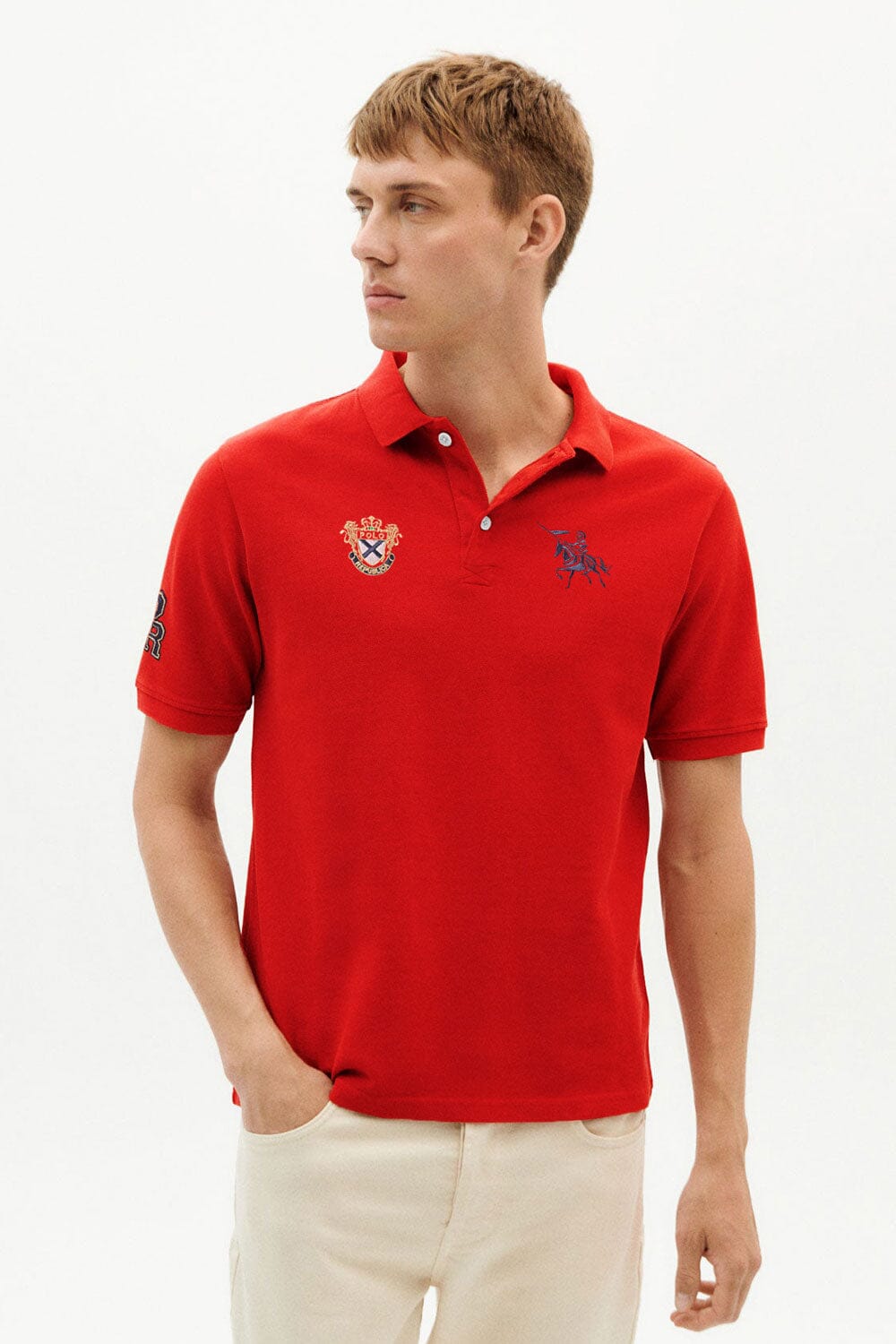 Polo Republica Men's Crest & Cavalry PR Embroidered Short Sleeve Polo elo