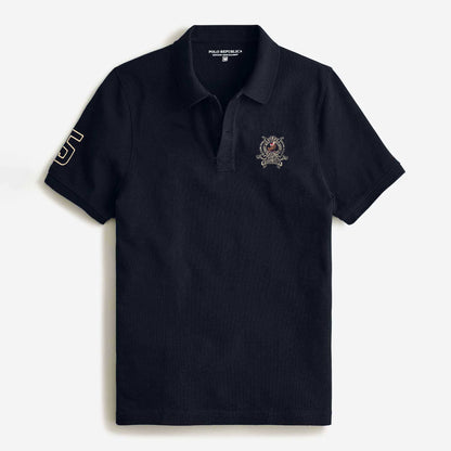 Polo Republica Men's Pony Crest & 5 Embroidered Short Sleeve Polo Shirt