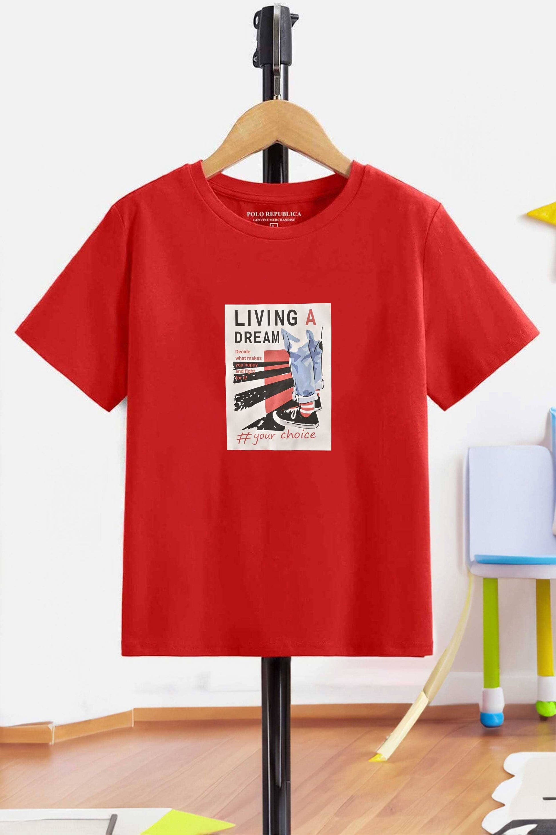 Polo Republica Boy's Living A Dream Printed Tee Shirt Boy's Tee Shirt Polo Republica 