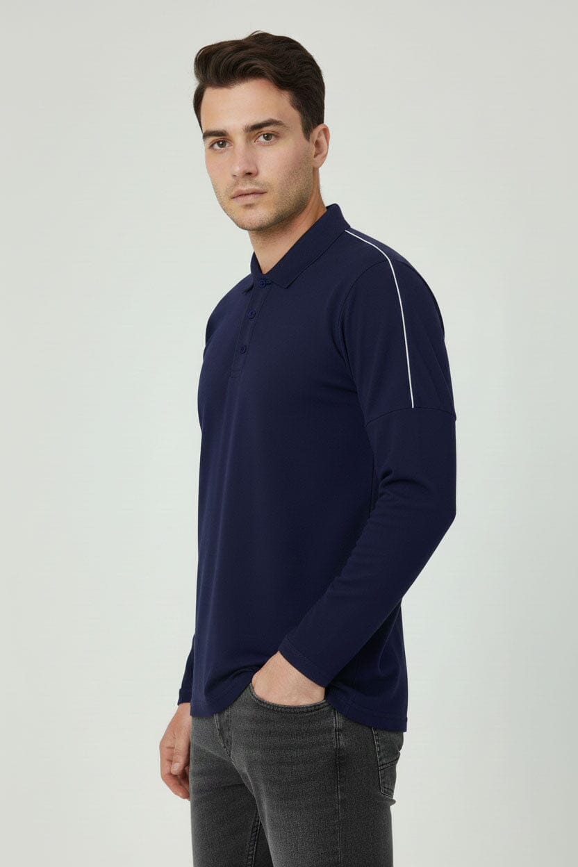 Men's Shoulder Piping Polo Shirt