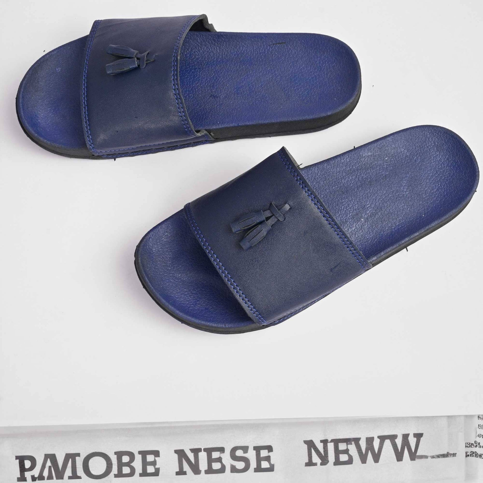 Men's Tusell Style Premium Slides Men's Shoes SNAN Traders Navy EUR 39 