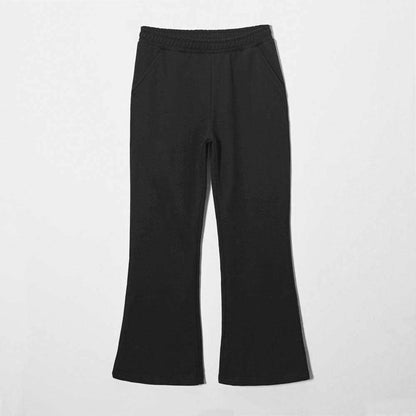 East West Women's Croxton High Waist Wide Leg Fleece Trousers Women's Trousers Polo Republica Smog Black XS 