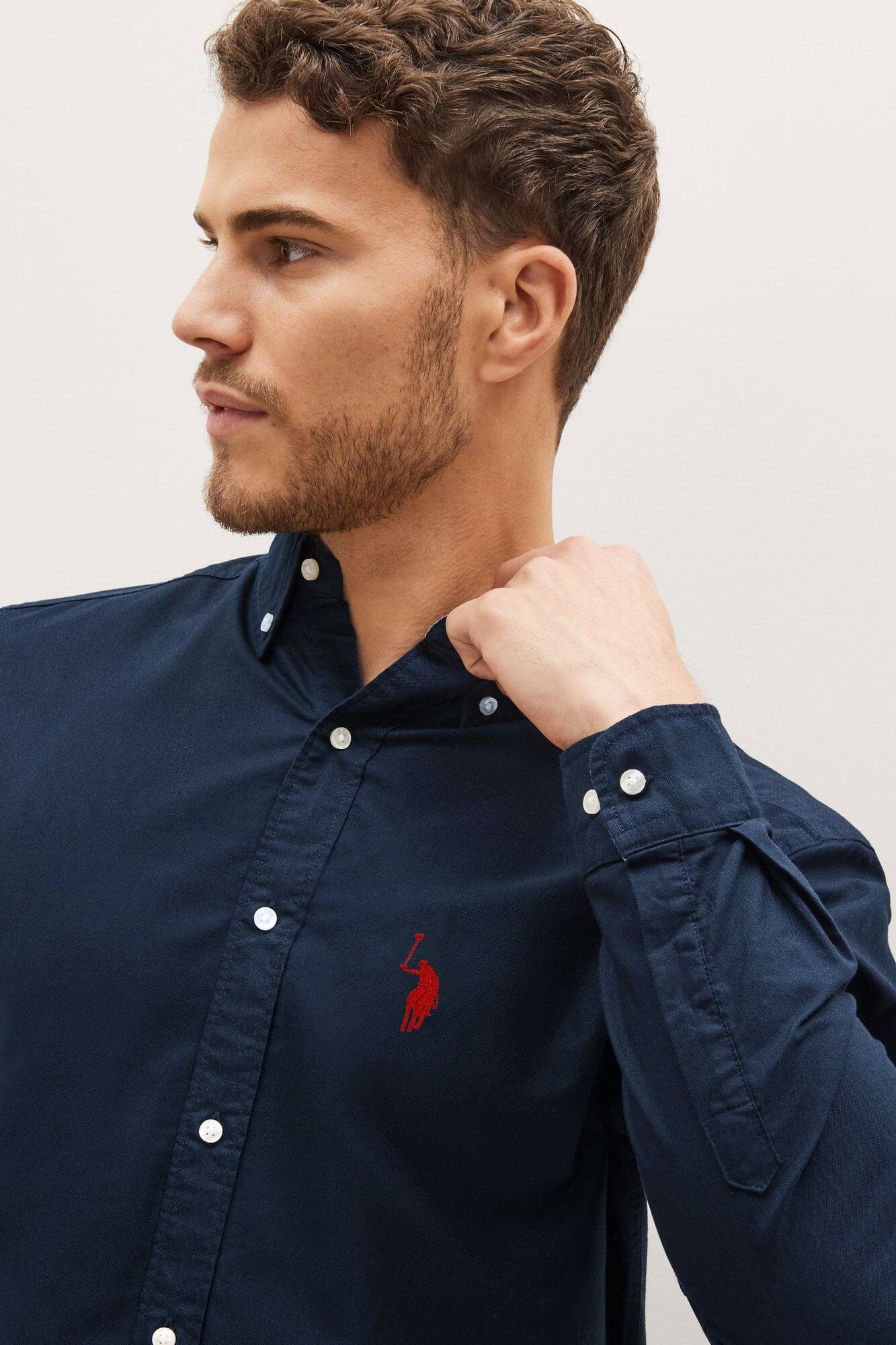 Polo Republica Men's Signature Pony Embroidered Solid Casual Shirt Men's Casual Shirt Polo Republica 