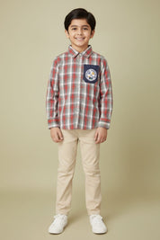 Styles Republic Boy's Check Embroidered Casual Shirt