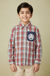 Styles Republic Boy's Check Embroidered Casual Shirt