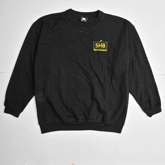 Orn Men's SHB Embroidered Long Sleeve Fleece Sweat Shirt Men's Sweat Shirt ST Black 2XL 
