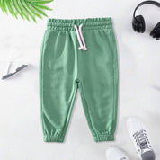 Lefties Kid's Solid Design Terry Jogger Pants Boy's Trousers SNR Teal 3-6 Months 