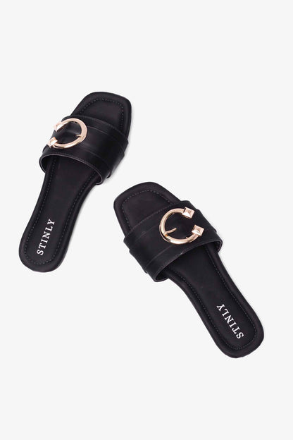 Stinly Women’s Buckle Strap Flat Chappal
