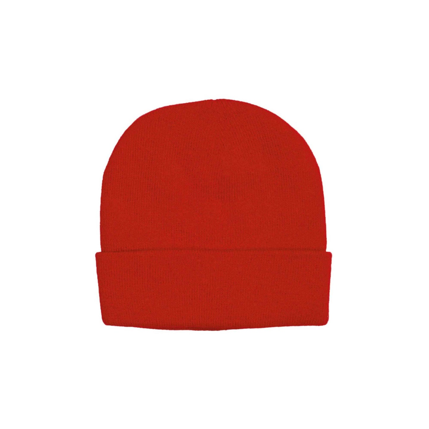 Kid's Solid Design Winter Beanie Classic Cap Headwear SRL Red 