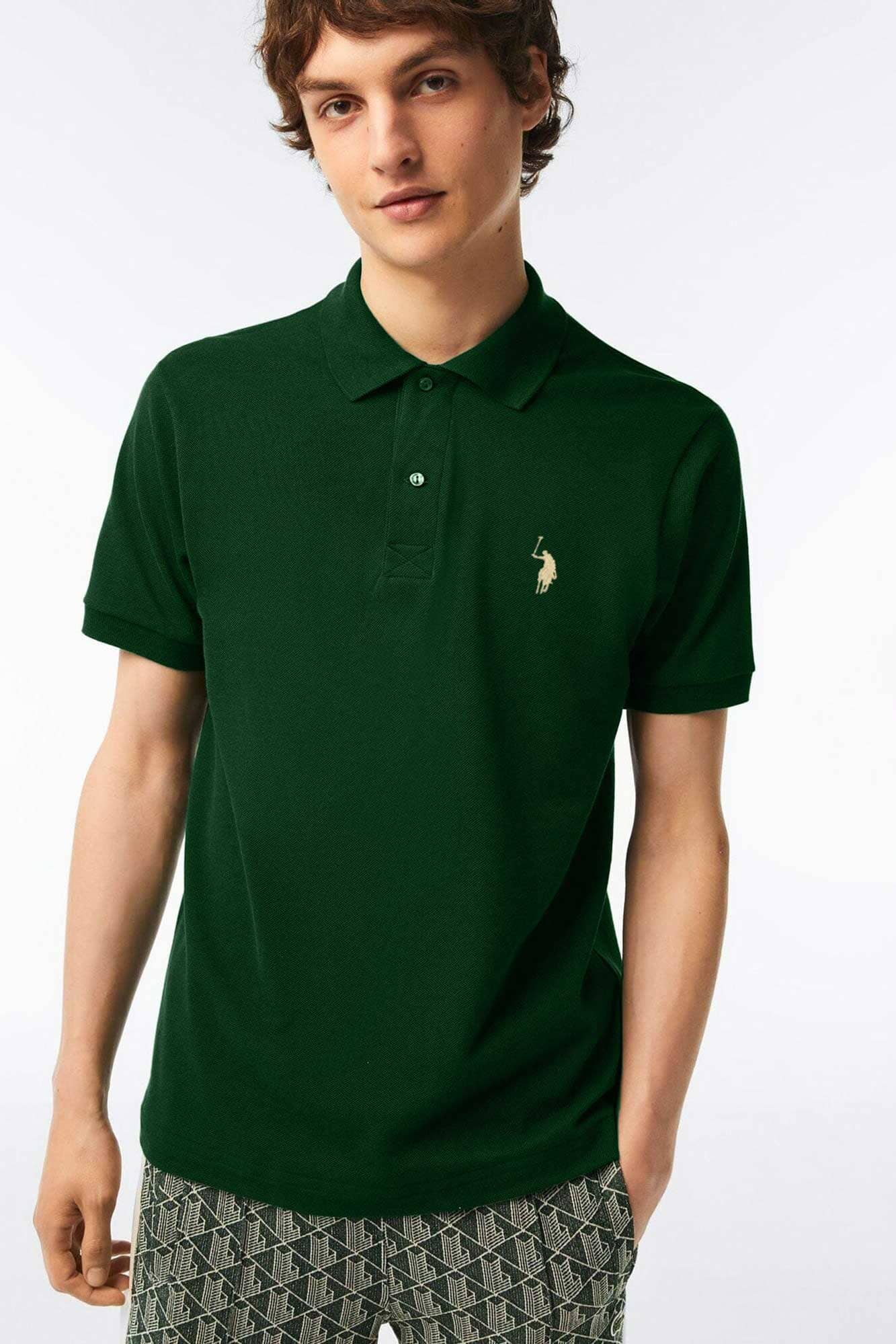 Polo Republica Men's Signature Pony Embroidered Short Sleeve Polo Shirt Men's Polo Shirt Polo Republica Bottle Green S 