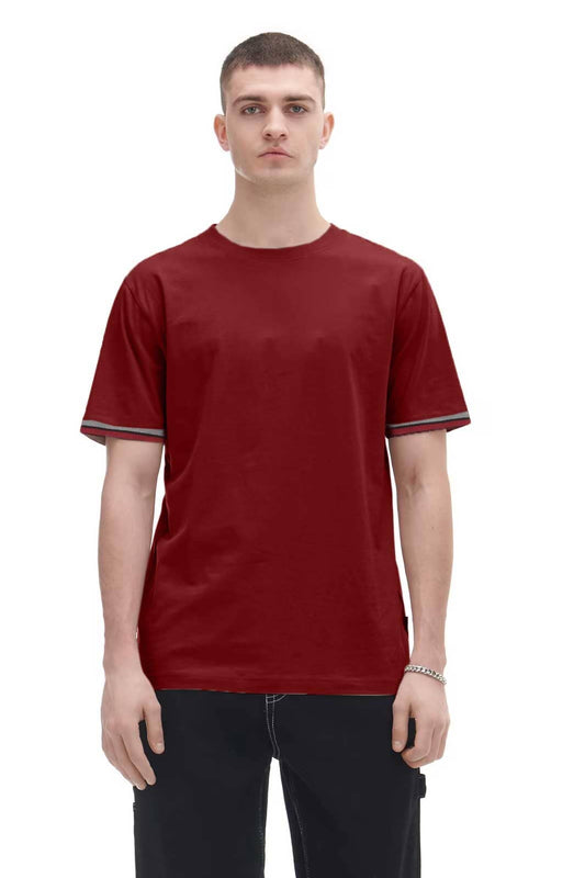 Max 21 Men's Ikotos Tee Shirt Men's Tee Shirt SZK Maroon S 