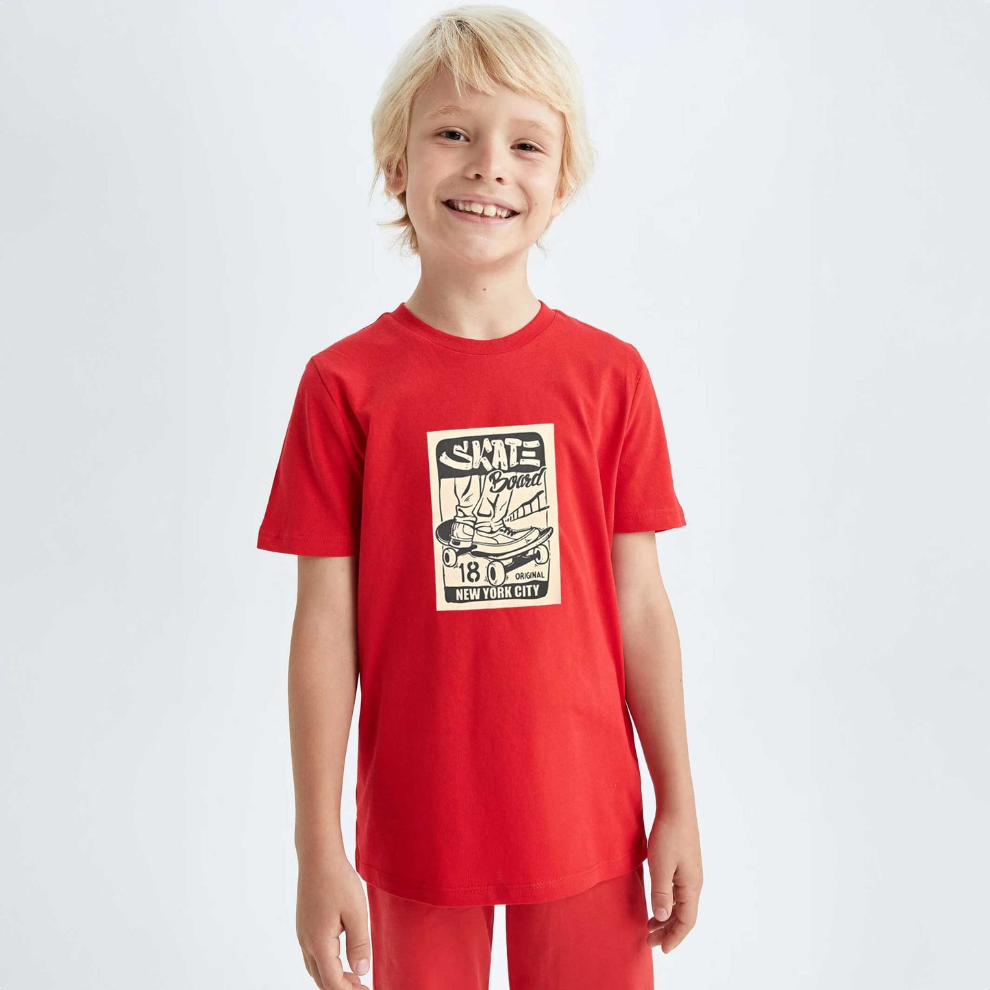 Polo Republica Boy's Skate Board Printed Tee Shirt Boy's Tee Shirt Polo Republica Red 1-2 Years 