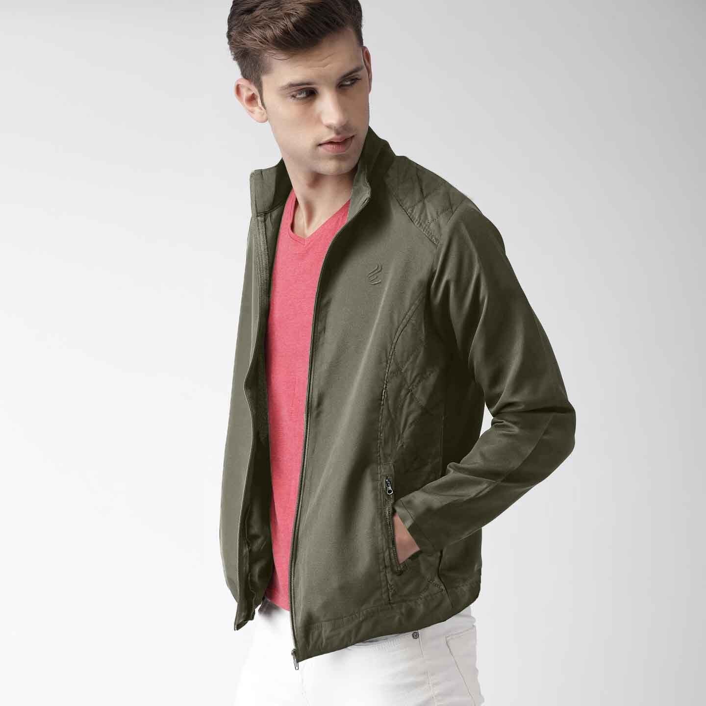 Fashion Men's Classic Long Sleeve Zipper Jacket Men's Jacket First Choice Olive XL 