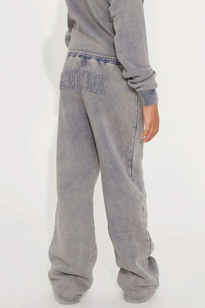 NK Girl's New York Hustle Washed Fleece Trousers