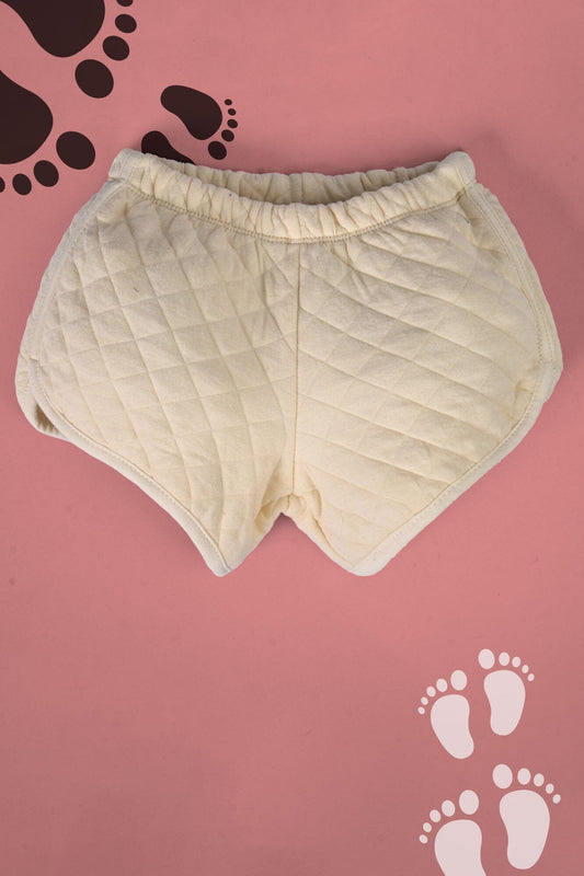 ZR Kid's Soft Quilted Style Shorts Kid's Shorts SNR Off White 6-9 Months 