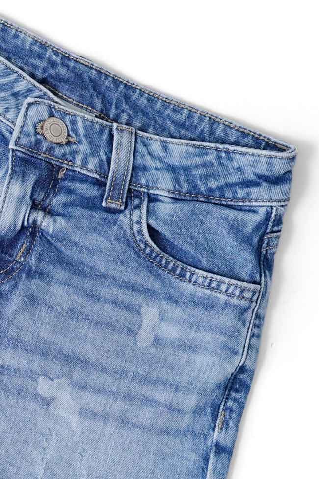 Cut Label Girl's Acid Washed Denim Shorts