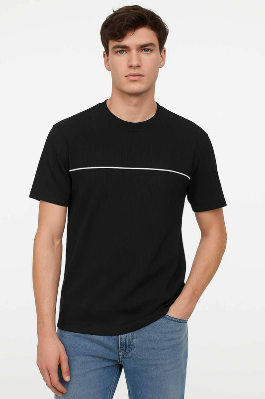 Men's Chest Piping Tee Shirt