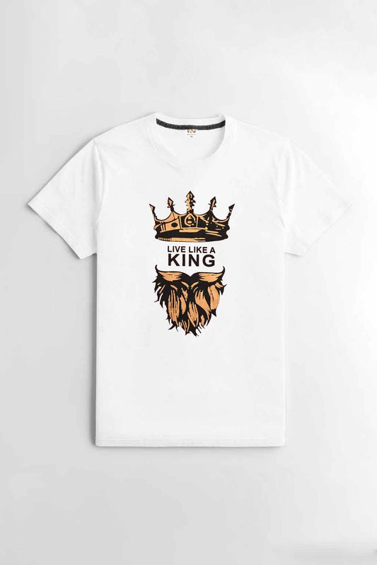 Richman King Crown Printed Short Sleeve Tee Shirt