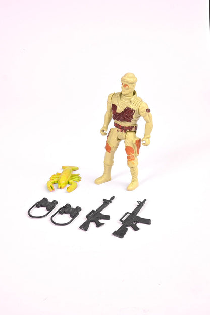 Kid's Soldier Action Figure With Multiple Gadgets Toy RAM Yellow 