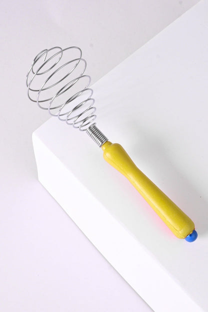 Stainless Steel Egg Beater With Plastic Handle Crockery RAM Yellow 