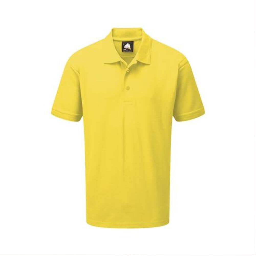 Men's Ontario Minor Fault Short Sleeve Polo Shirt Minor Fault Image Yellow S 