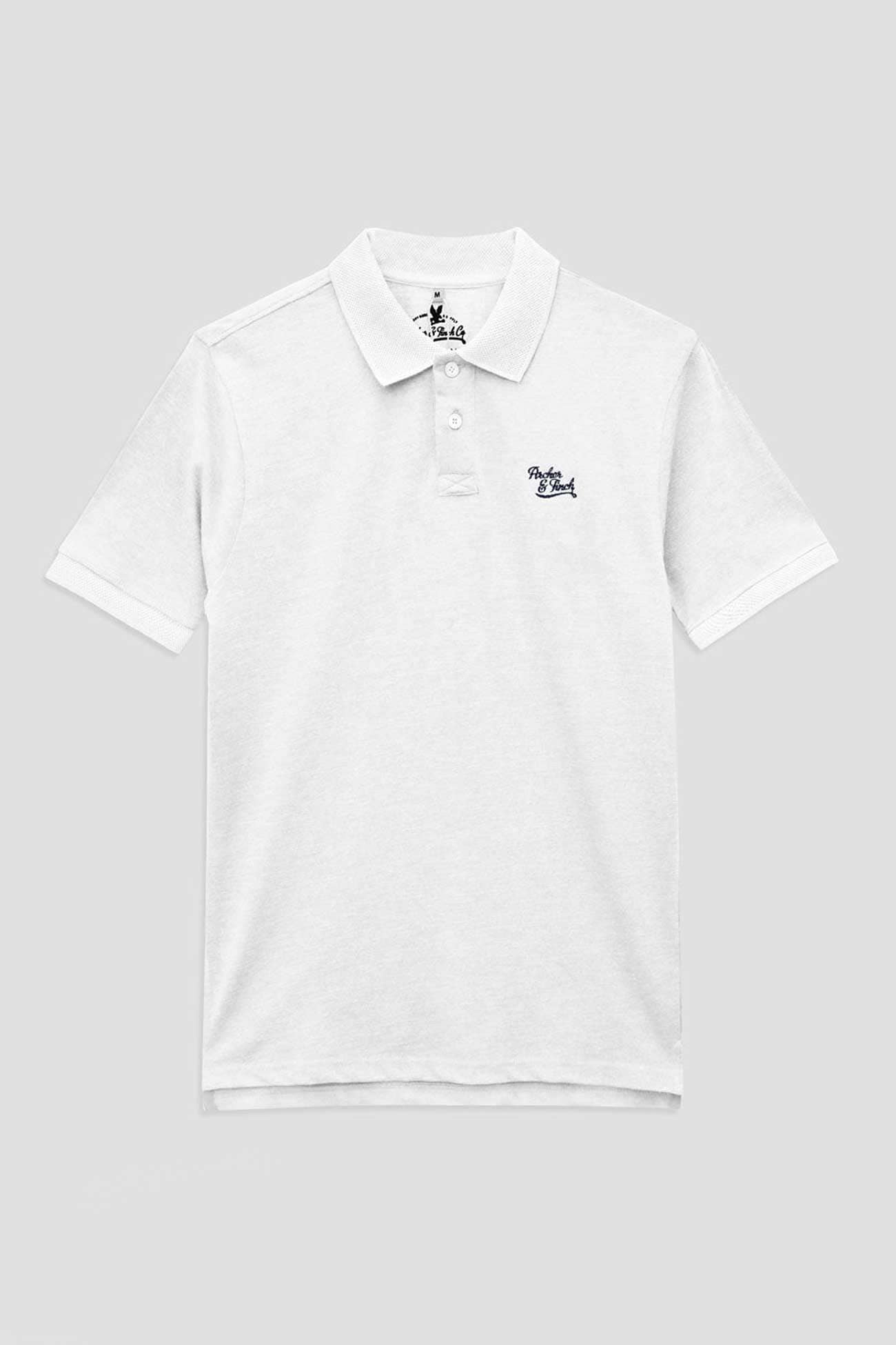 Archer & Finch Men's Logo Embroidered Tipping Polo Shirt