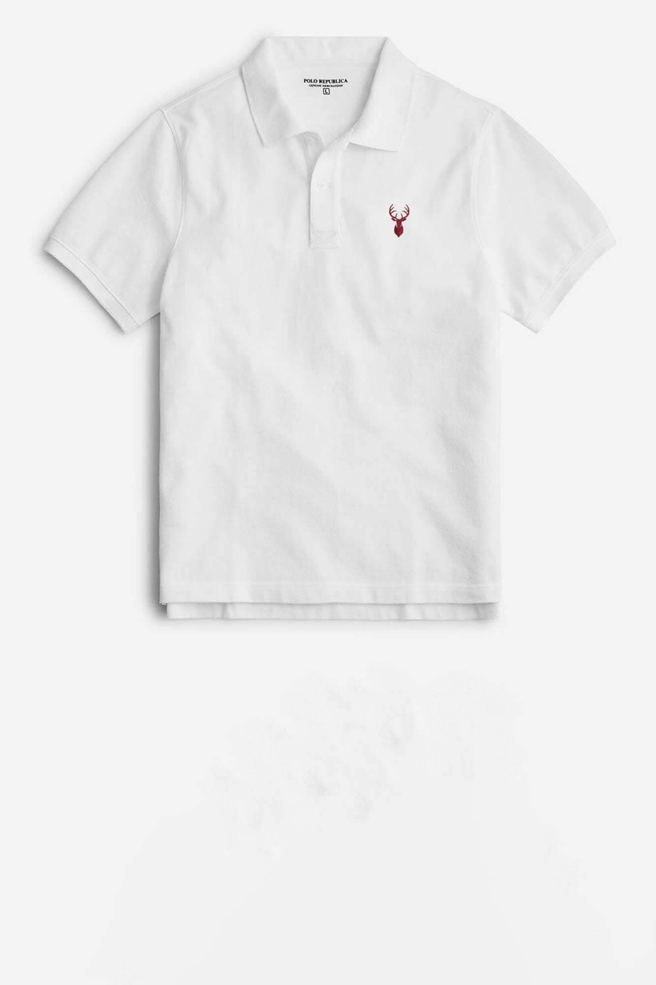 Polo Republica Men's Noble Deer Embroidered Short Sleeve Polo Shirt Men's Polo Shirt Polo Republica 