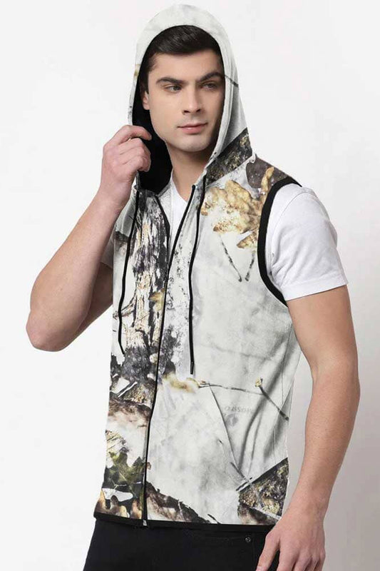 Max 21 Men's Snow Drift Printed Style Fleece Body Warmer