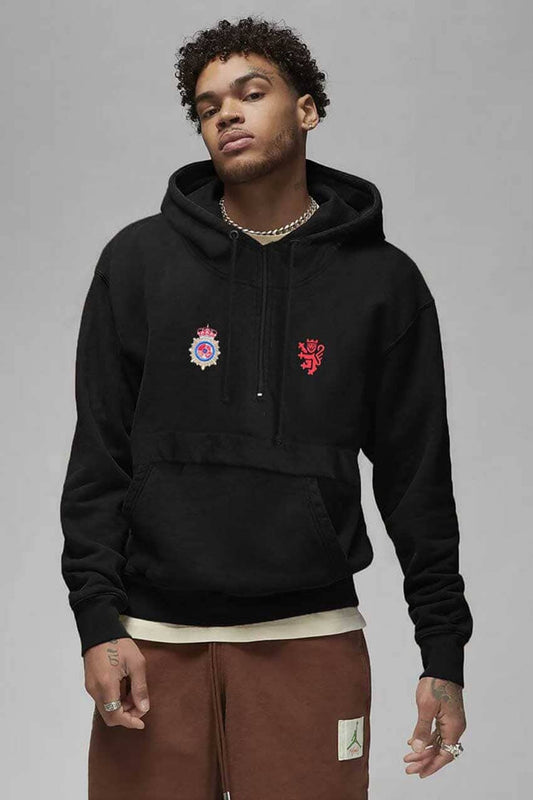 Polo Republica Men's Lion & Crest Embroidered Pullover Terry Hoodie