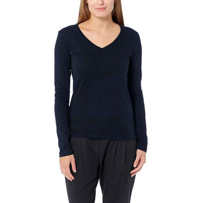 Barydale Elegance: Women's Full-Sleeve 100% Combed Cotton Tee Navy XS 