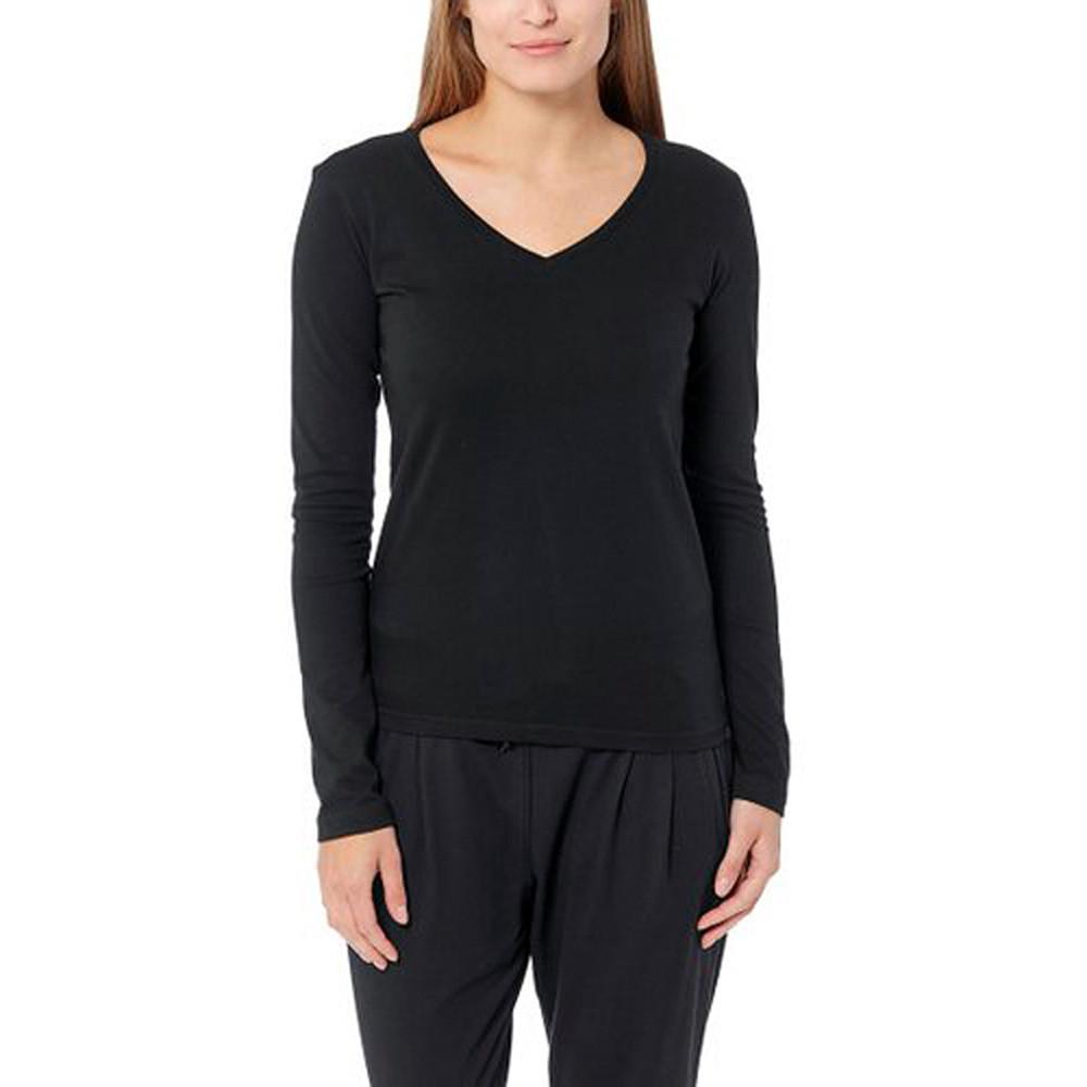 Barydale Elegance: Women's Full-Sleeve 100% Combed Cotton Tee Black S 