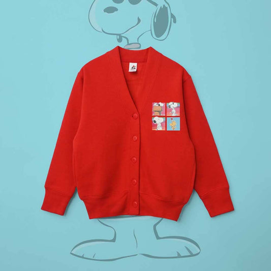 Smart Blanks Kid's Snoopy Printed Long Sleeve Fleece Cardigan Boy's Sweat Shirt Fiza 