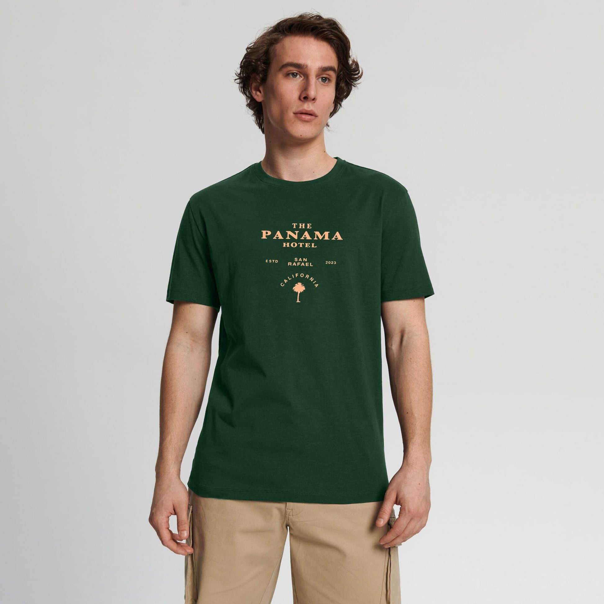 Polo Republica Men's Panama Hotel Printed Crew Neck Tee Shirt Men's Tee Shirt Polo Republica Bottle Green S 