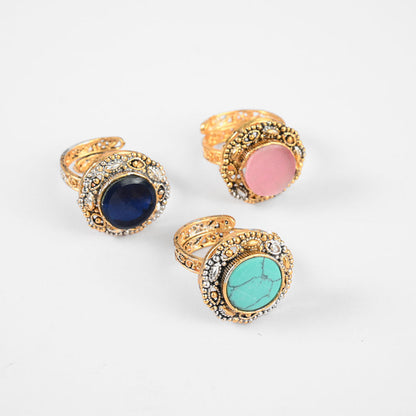American Diamonds Women's Krompachy Design Adjustable Ring Jewellery SNAN Traders 