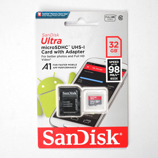 Sandisk UHS-1 Memory Card With Adapter- 32 GB Electronics SDQ 