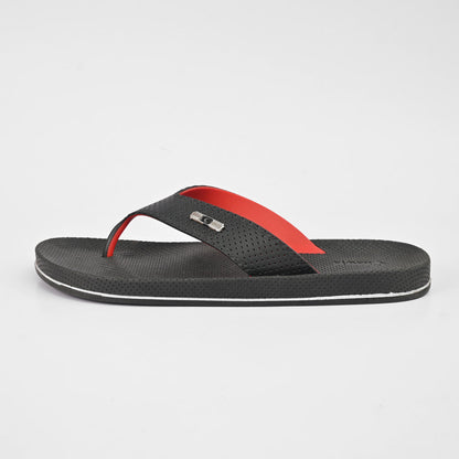 Chawla Men's Straps Design Flip Flop Slippers Men's Shoes NB Enterprises Black & Red EUR 39 