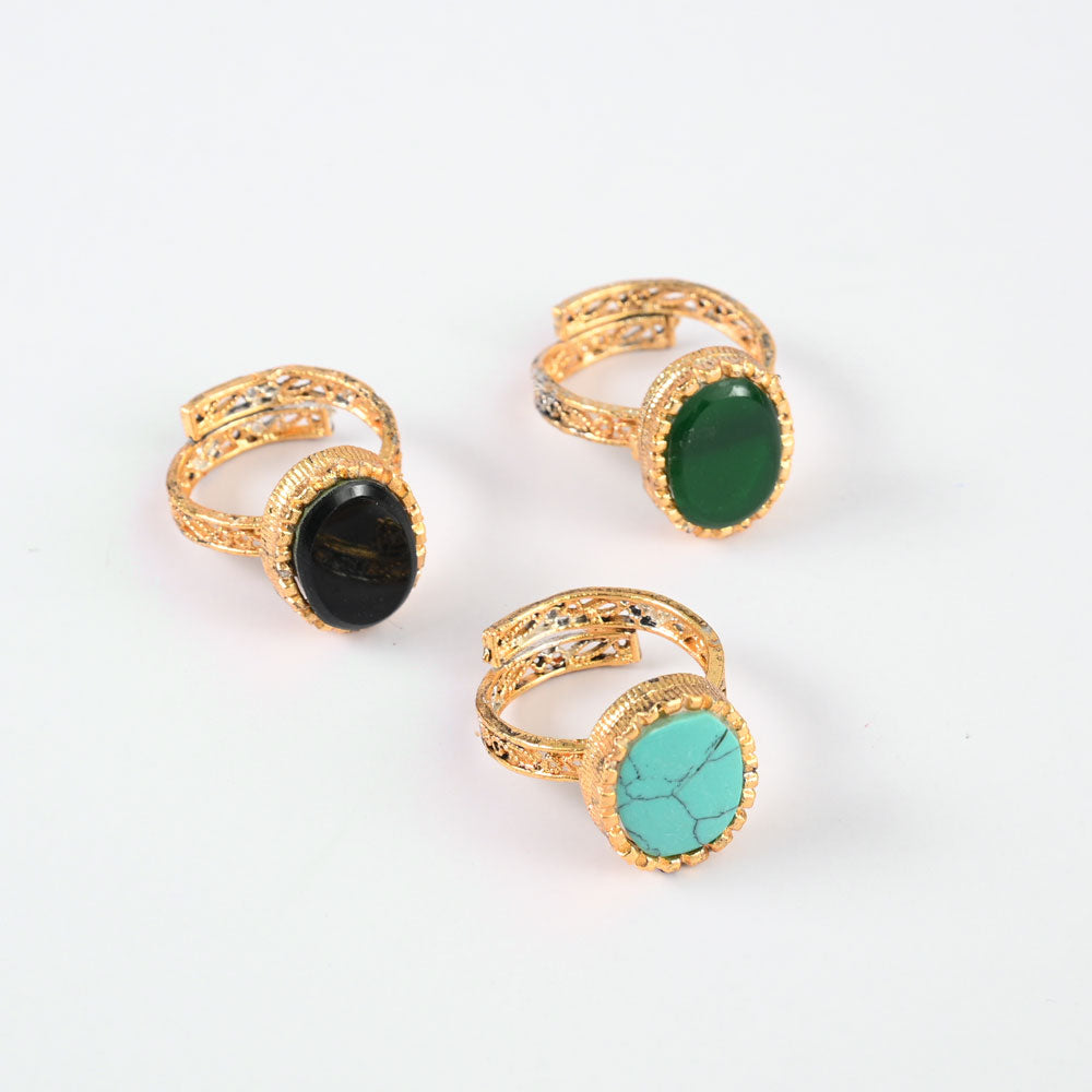 American Diamonds Women's Myjava Design Adjustable Ring Jewellery SNAN Traders 