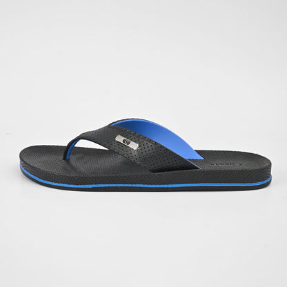 Chawla Men's Straps Design Flip Flop Slippers Men's Shoes NB Enterprises Black & Blue EUR 39 