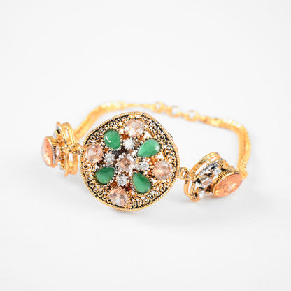 American Diamonds Women's Stuttgart Stone Bracelet Jewellery SNAN Traders Green 