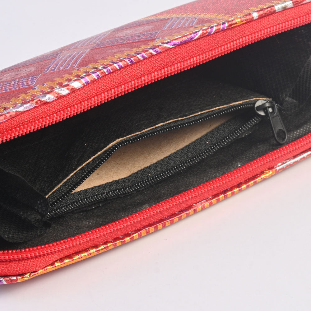Women's Ruwa Floral Design Faux Leather Zip Closure Wallet/Purse Hand Bag NB Enterprises 