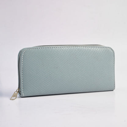 Women's Lupane Design Faux Leather Zip Closure Wallet/Purse Hand Bag NB Enterprises Powder Blue 