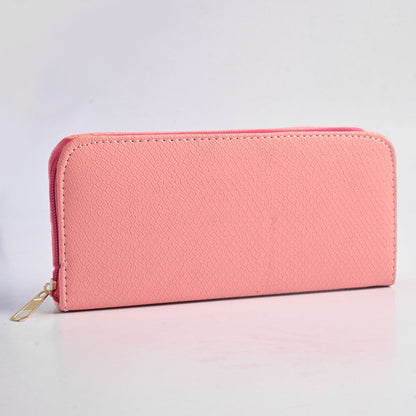 Women's Lupane Design Faux Leather Zip Closure Wallet/Purse Hand Bag NB Enterprises Pink 